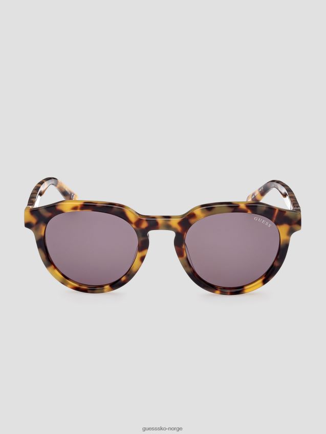Guess 53n tort overdimensjonerte runde plastsolbriller 53n tort unisex F0LJ8011138