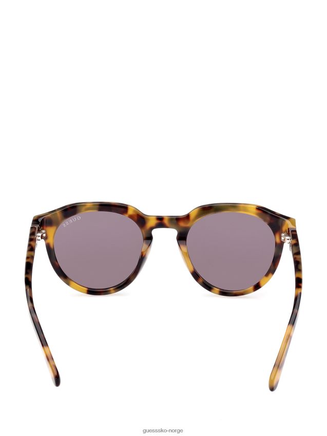 Guess 53n tort overdimensjonerte runde plastsolbriller 53n tort unisex F0LJ8011138