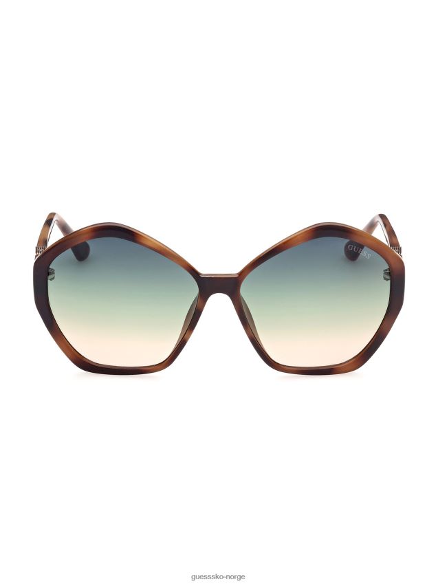 Guess 53p tort overdimensjonerte solbriller med geometrisk logo 53p tort unisex F0LJ8010292