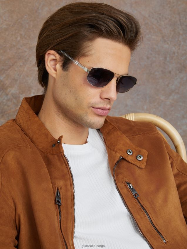 Guess aviator solbriller sølv sølv unisex F0LJ808832