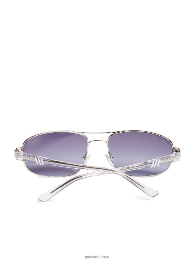 Guess aviator solbriller sølv sølv unisex F0LJ808832