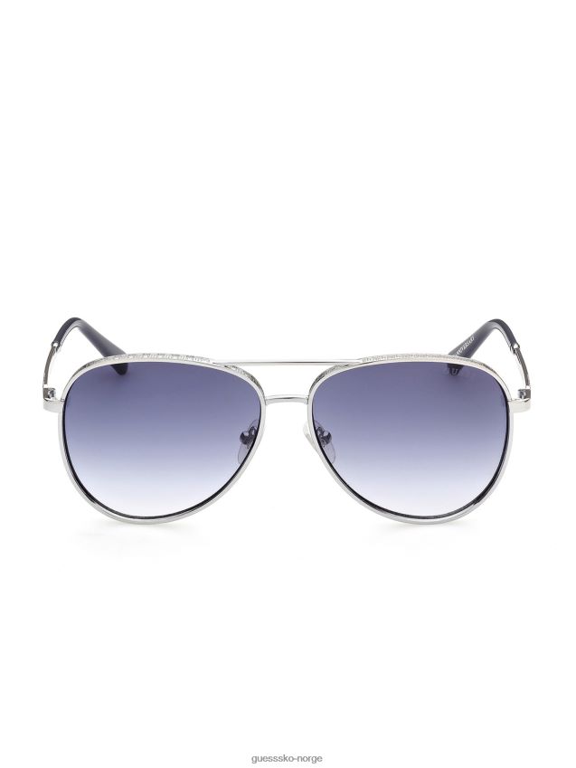 Guess blk/sølv aviator solbriller blk/sølv unisex F0LJ8011114