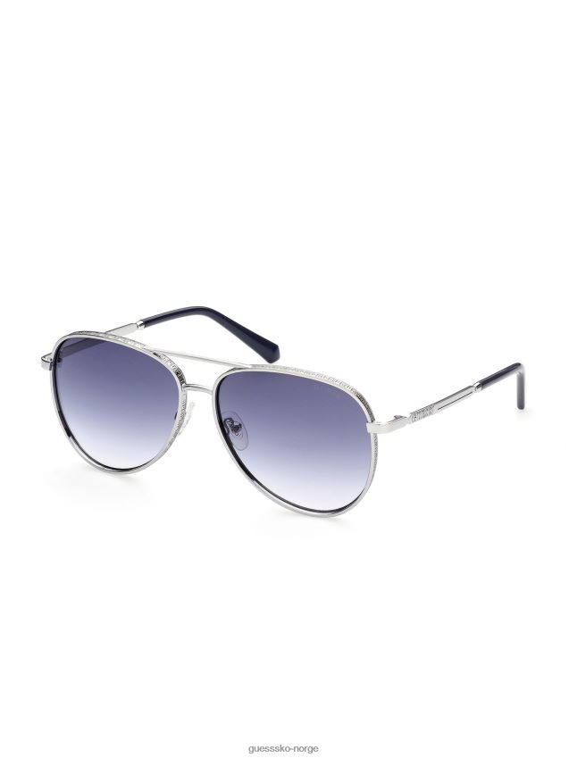 Guess blk/sølv aviator solbriller blk/sølv unisex F0LJ8011114