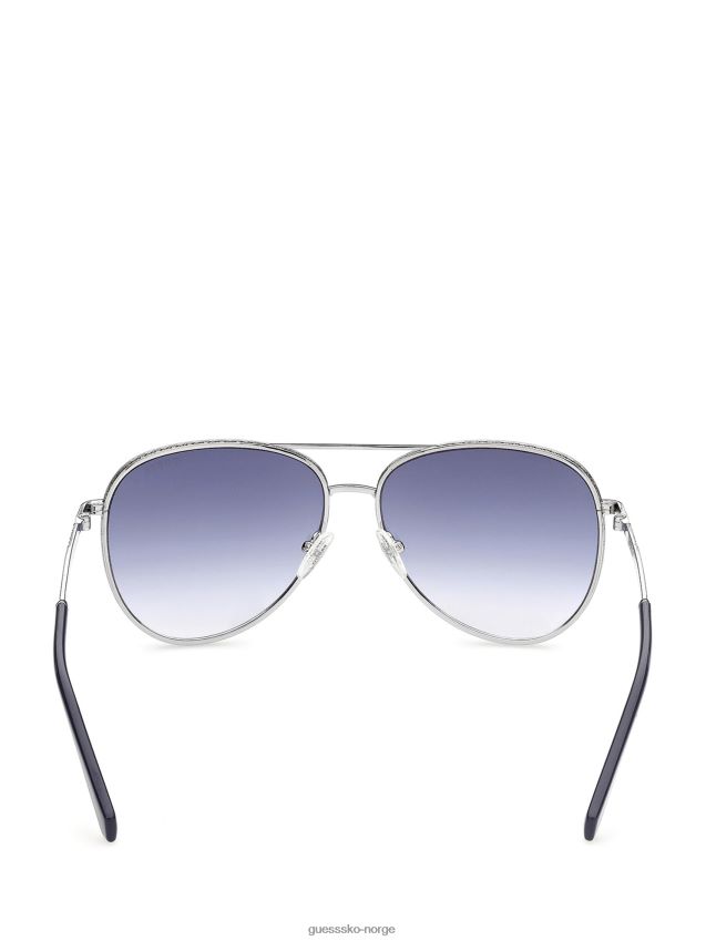 Guess blk/sølv aviator solbriller blk/sølv unisex F0LJ8011114