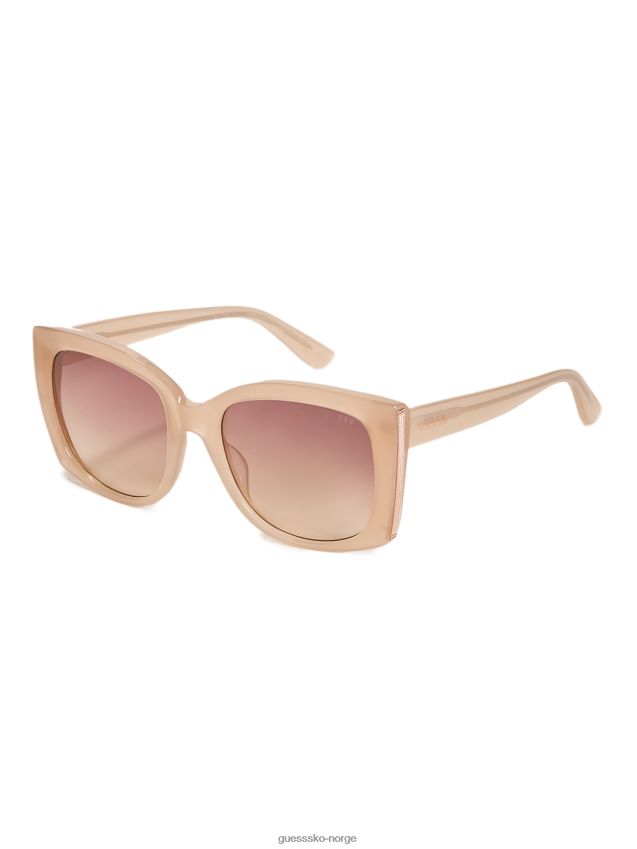 Guess blush overdimensjonerte sommerfuglsolbriller i plast rødme unisex F0LJ807785