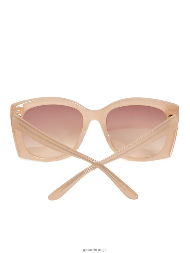 Guess blush overdimensjonerte sommerfuglsolbriller i plast rødme unisex F0LJ807785