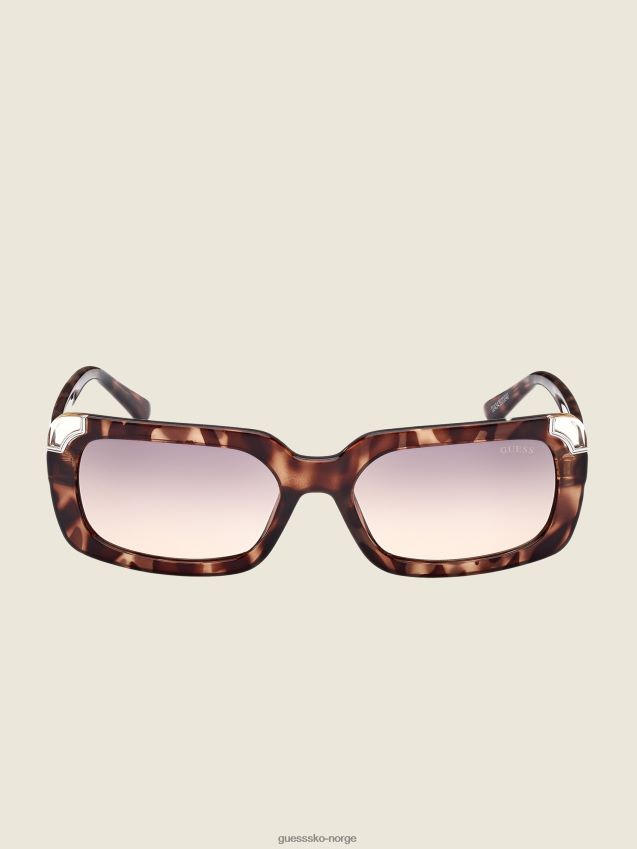 Guess firkantede logo solbriller tort light tort lys unisex F0LJ8010299