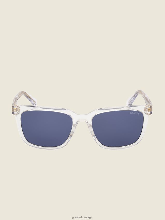 Guess firkantede solbriller klare klar unisex F0LJ8011136