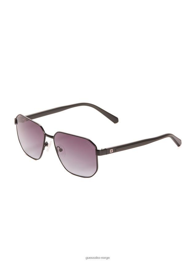 Guess firkantet metall navigator solbriller gunmetal gunmetall unisex F0LJ808815