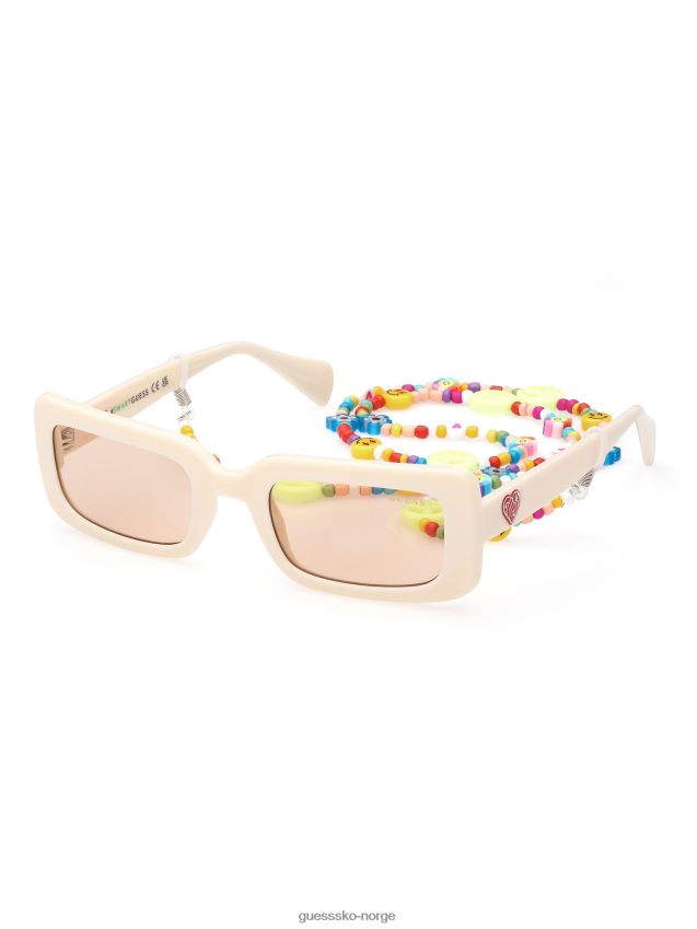 Guess geometriske solbriller modell hvit hvit unisex F0LJ804700