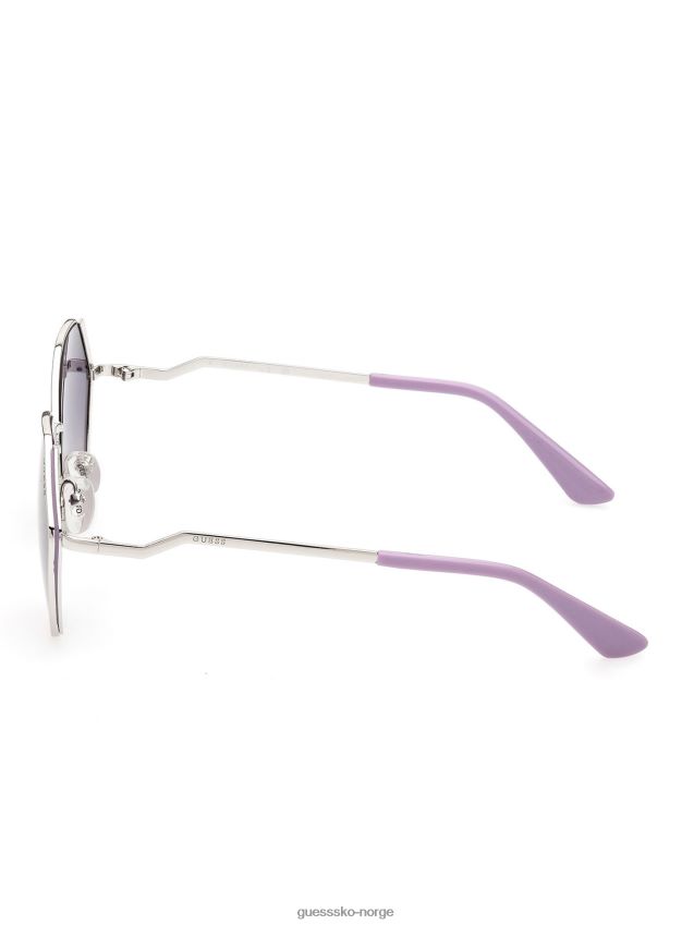 Guess geometriske solbriller modell sølv sølv unisex F0LJ804245