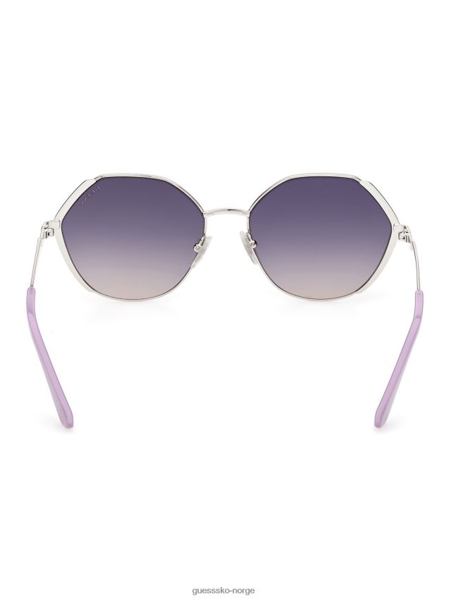 Guess geometriske solbriller modell sølv sølv unisex F0LJ804245