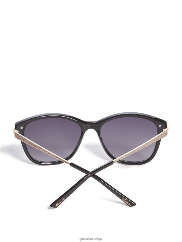 Guess glitter oversize firkantede retro solbriller sølv sølv unisex F0LJ807795