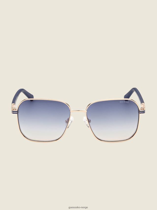 Guess grønne metall firkantede solbriller grønn unisex F0LJ8011102