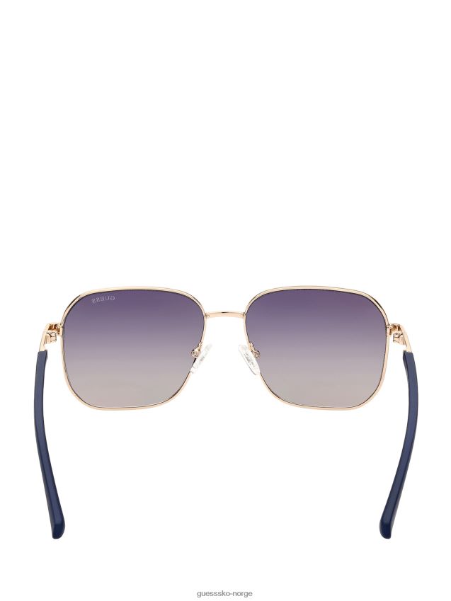 Guess grønne metall firkantede solbriller grønn unisex F0LJ8011102