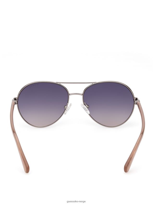 Guess gullfargede aviator solbriller sølv sølv unisex F0LJ8010290