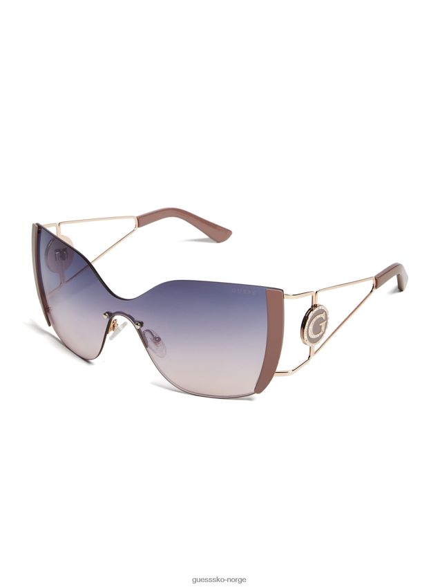 Guess lorin cat-eye solbriller gull gull unisex F0LJ8010314