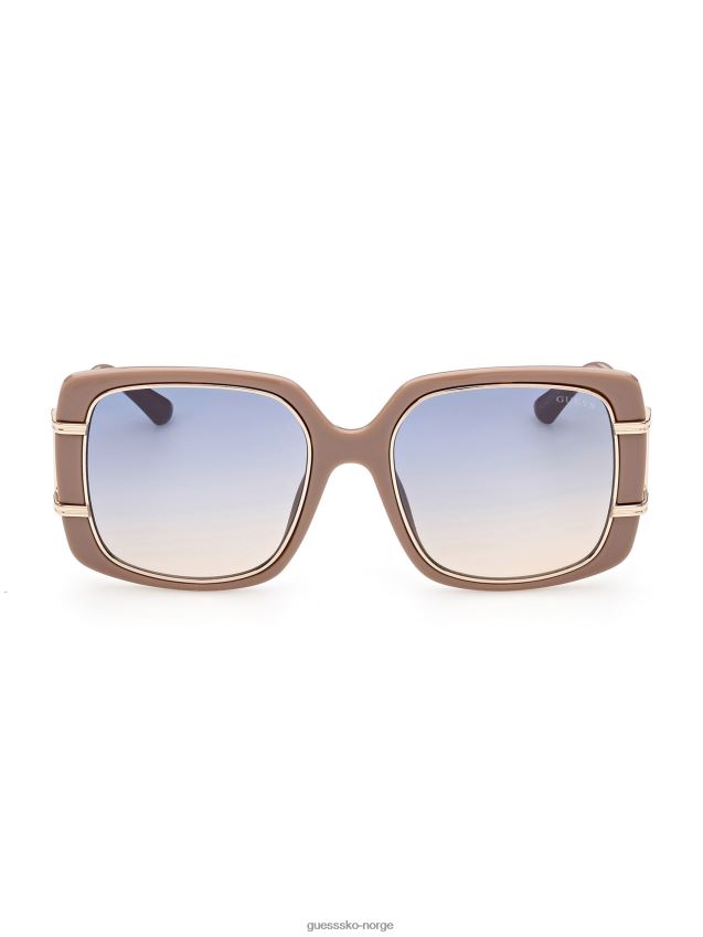 Guess naken oversized firkantede solbriller naken unisex F0LJ8010295
