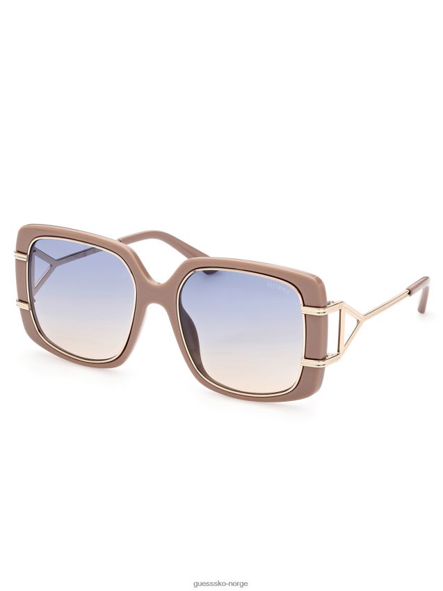 Guess naken oversized firkantede solbriller naken unisex F0LJ8010295