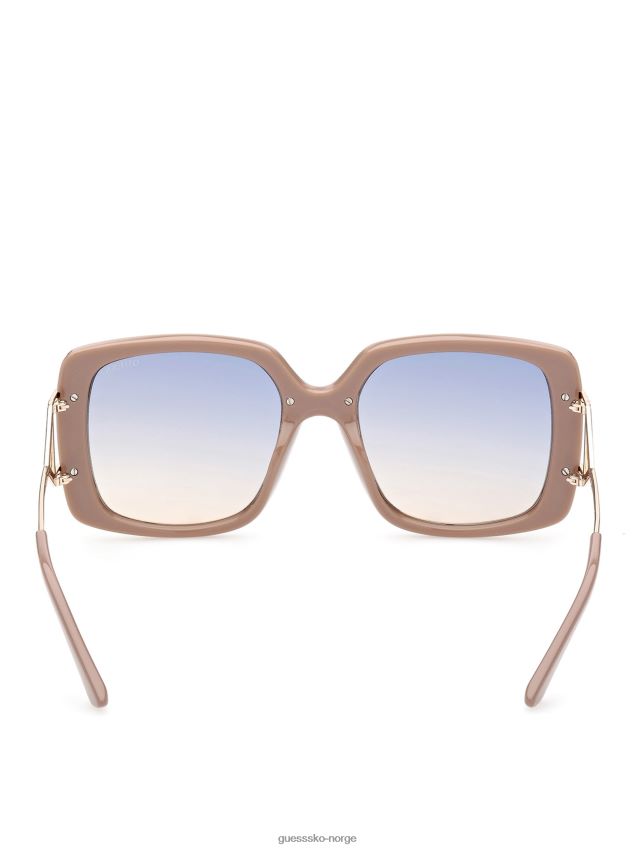 Guess naken oversized firkantede solbriller naken unisex F0LJ8010295