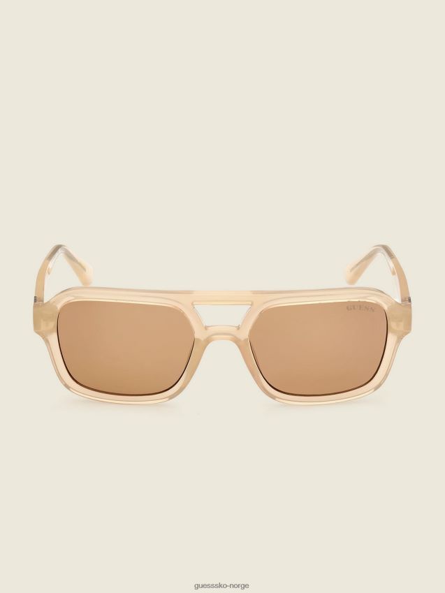 Guess originals aviator solbriller skinnende beige/brun skinnende beige/brun unisex F0LJ8010254