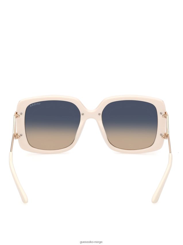 Guess oversized firkantede solbriller hvit hvit unisex F0LJ8010305