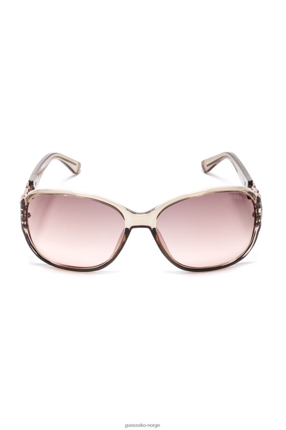 Guess oversized kjede-trim solbriller grå grå unisex F0LJ807622