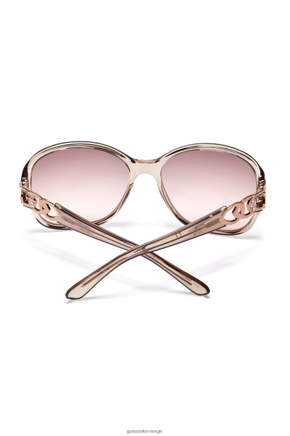 Guess oversized kjede-trim solbriller grå grå unisex F0LJ807622