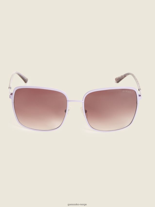 Guess oversized metall firkantede solbriller lilla lilla unisex F0LJ8010294