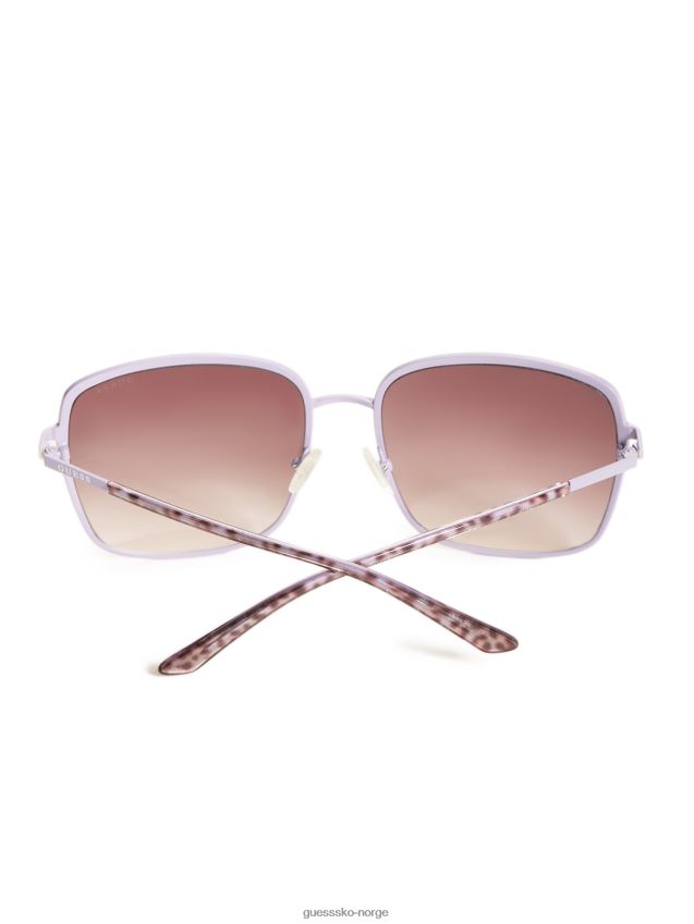 Guess oversized metall firkantede solbriller lilla lilla unisex F0LJ8010294
