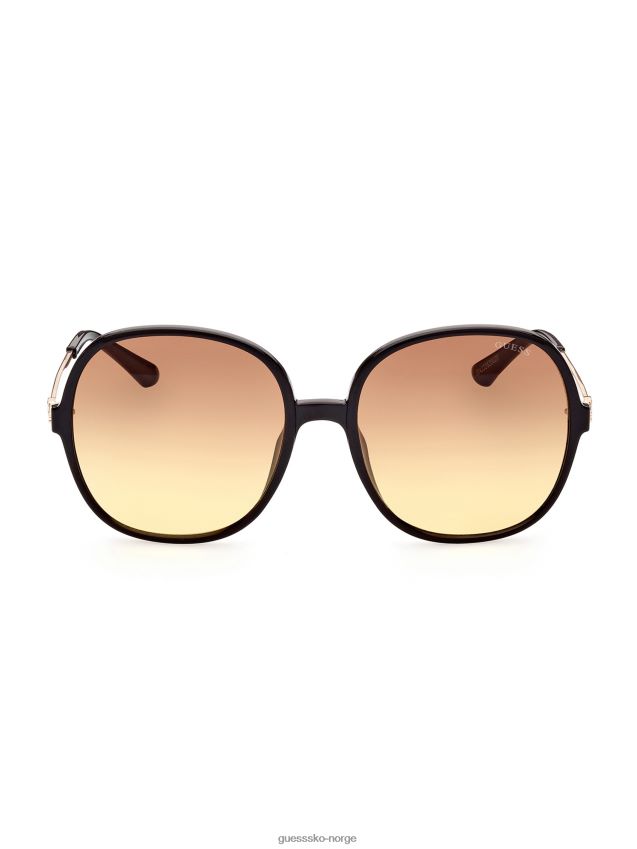 Guess oversized runde solbriller svart svart unisex F0LJ8010063