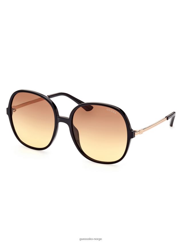Guess oversized runde solbriller svart svart unisex F0LJ8010063