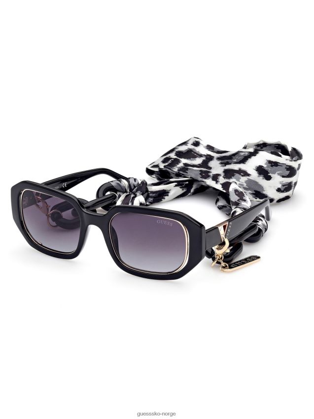 Guess rektangulære solbriller i sølv sølv unisex F0LJ8010315