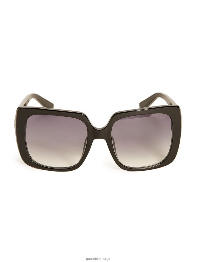 Guess rhinestone logo plast firkantede solbriller sølv sølv unisex F0LJ807720