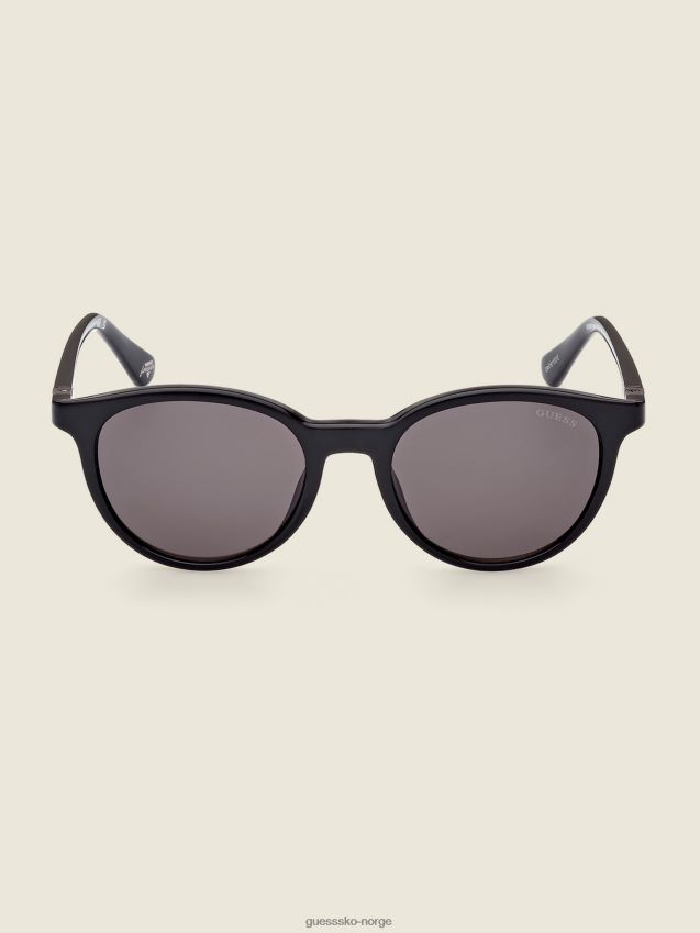 Guess runde plast solbriller svart svart unisex F0LJ8011140