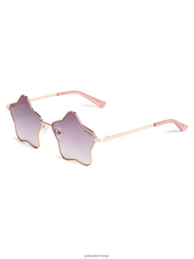 Guess skinnende roségull barnestjernesolbriller skinnende rosa gull unisex F0LJ808907