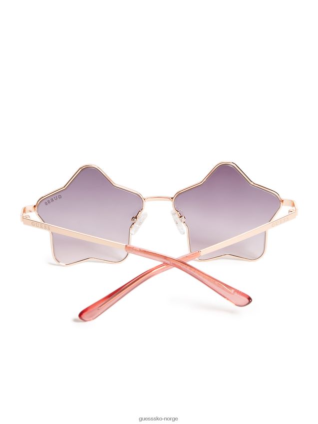 Guess skinnende roségull barnestjernesolbriller skinnende rosa gull unisex F0LJ808907