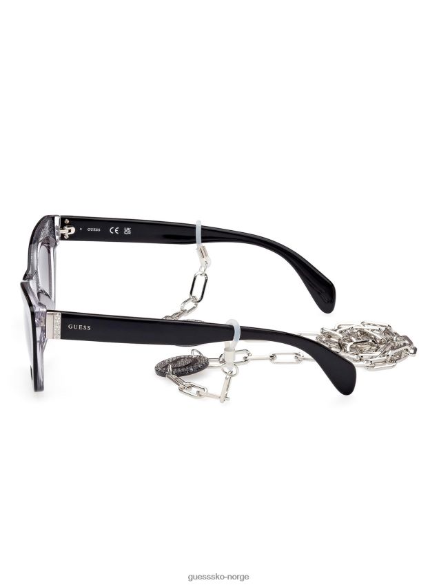 Guess sorte cat-eye solbriller modell svart unisex F0LJ804685