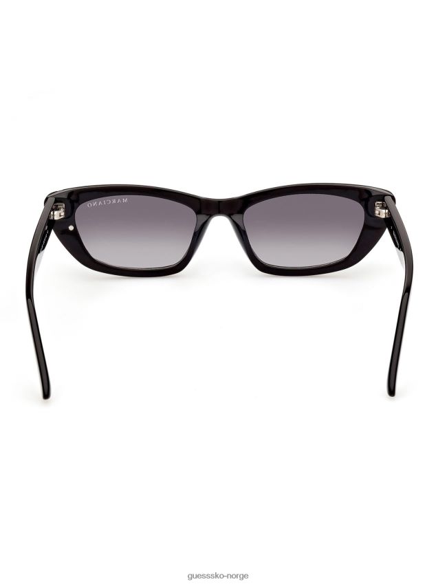 Guess svart marciano rektangulære solbriller modell svart unisex F0LJ804720