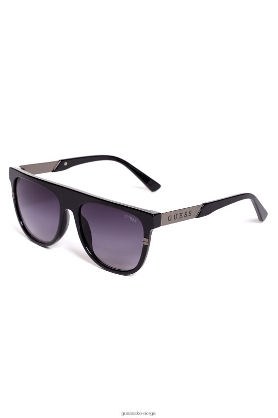 Guess svarte aviator solbriller i plast svart unisex F0LJ808739