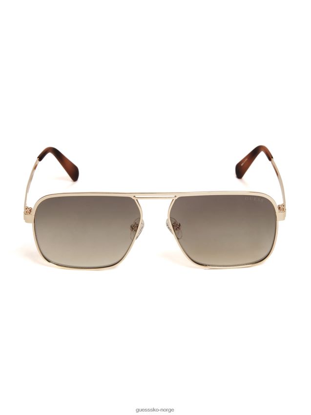 Guess topp bar aviator solbriller gull gull unisex F0LJ8011130