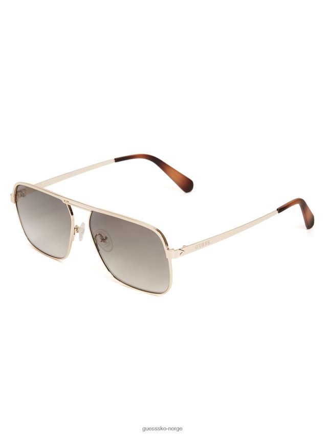 Guess topp bar aviator solbriller gull gull unisex F0LJ8011130
