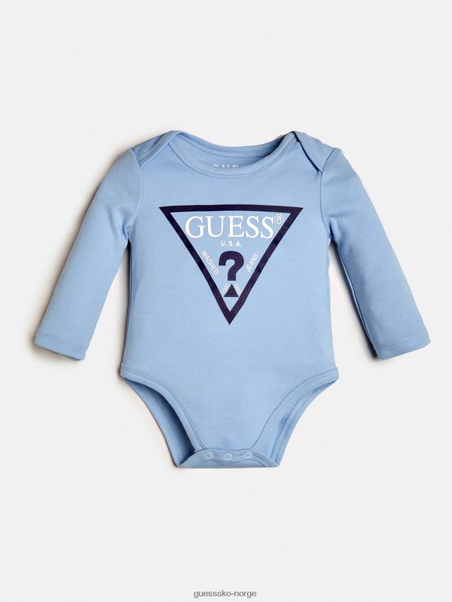 Guess lyseblå trekant-logobody lyse blå unisex F0LJ802545