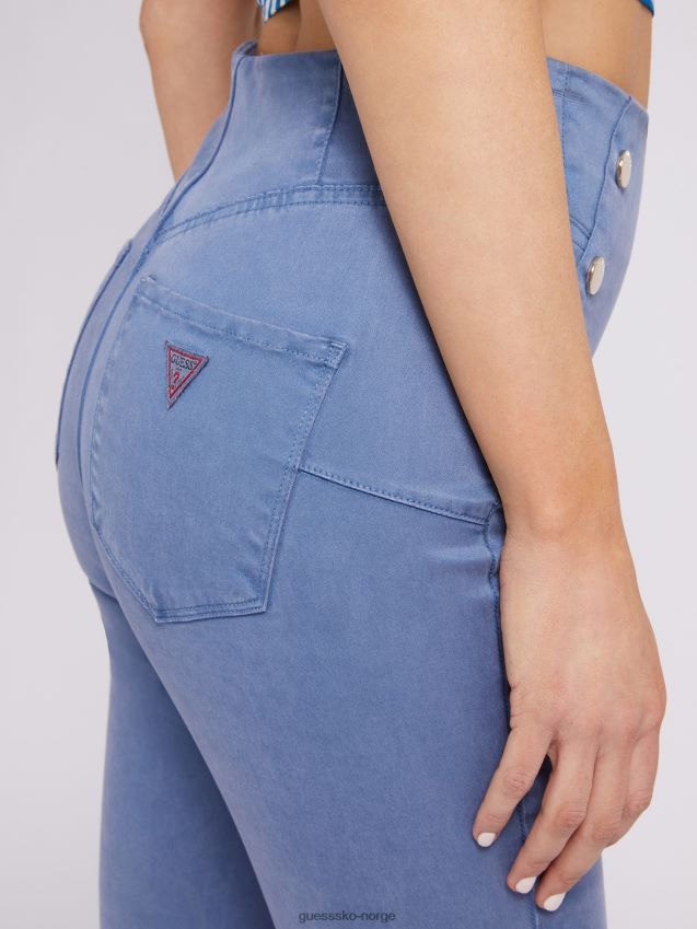 Guess bukse med synlige knapper lyseblå lyse blå unisex F0LJ803001