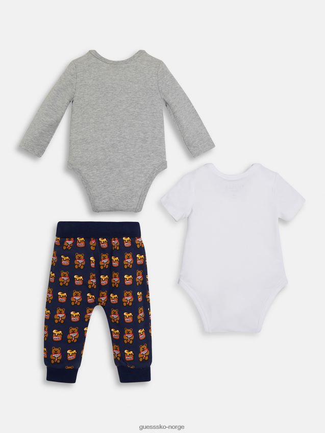 Guess grå pakke 2 body og buksesett grå unisex F0LJ802539