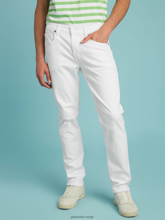 Guess hvit slim denimbukse hvit unisex F0LJ801567