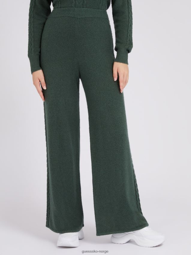 Guess kabler genser wide leg bukse grønn grønn unisex F0LJ802980