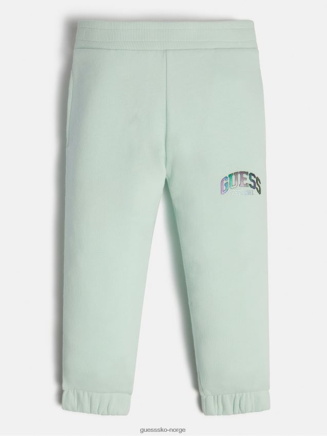 Guess lyseblå aktiv bukse med logo foran lyse blå unisex F0LJ802493