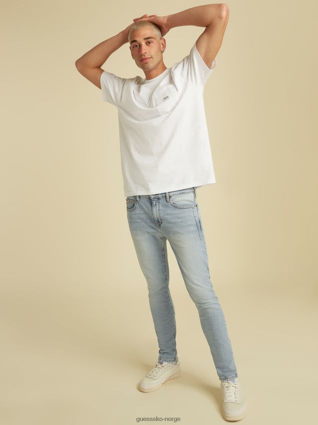 Guess lyseblå skinny denimbukse lyse blå unisex F0LJ80274