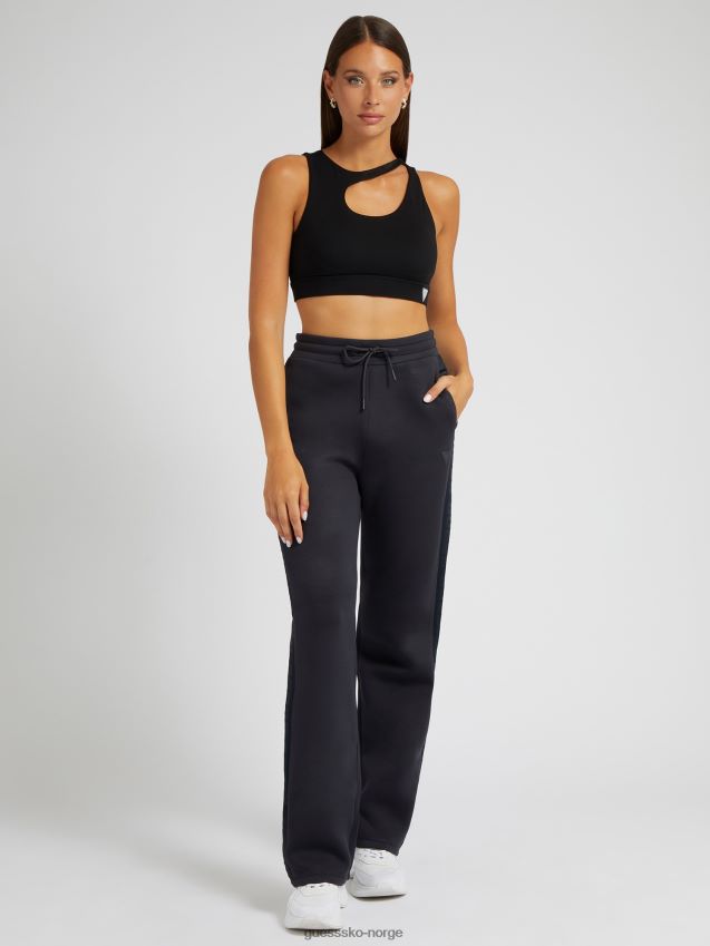 Guess mørkegrå bukse med logotape mørk grå unisex F0LJ804861